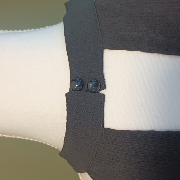 Fantaist Halter Top Dress Black Cotton Blend Wedding, Cocktail Size Large - Picture 3 of 8